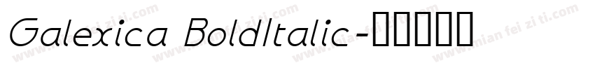 Galexica BoldItalic字体转换